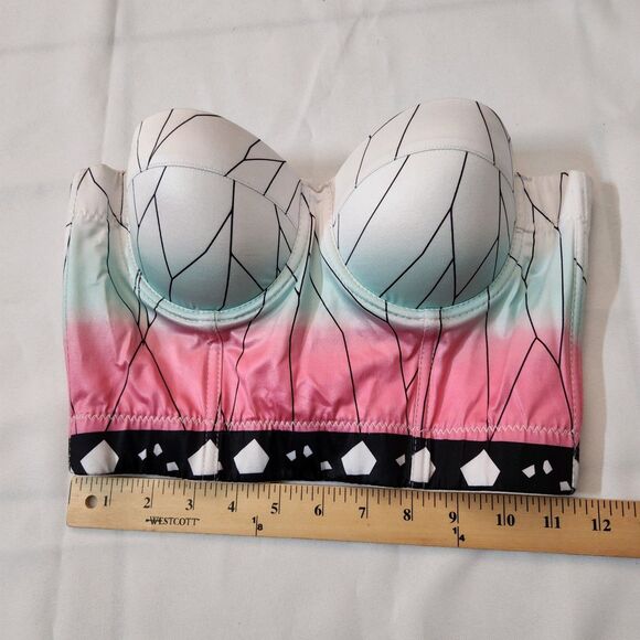 Demon Slayer Shinobu Cosplay Anime Corset Costume Top Size 34 Bustier Butterfly - Picture 4 of 7